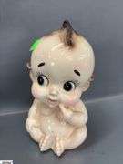 Kewpie Style Marked Japan Vase, Pair Of Unmarked Islander Girls, Small Head Vase