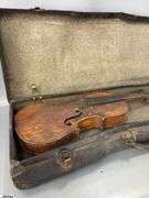 Small String Instrument In Box, Lots of Wear and Missing Parts 19.5" Total Length