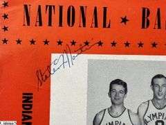 George Mikan Autographed 1951 Lakers Game Program