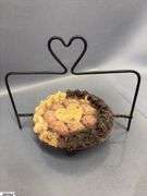 Wrought Iron 3 Pie Display With Faux Pie Potpourri 15" Tall