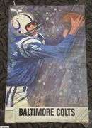 Football Memorabilia- Autographed Trading Card Don Maynard, Trading Cards for Chip Banks, Chris Hinton, Jeff Herrod, Dean Biasucci and Duane Bickett, Peyton Manning Player Card 8 of 10, Indiana Firebirds vs .Detroit Fury Game Ticket, Scout Vol. 2 Issue 1 Magazine 2009, The National Art Museum of Sport 1993 Exhibition Schedule Card, "Championapolis" Super Bowl Framed Poster (21"x17"), and Other Colts Posters
