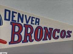 Denver Broncos NFL Pennant Dated 1967