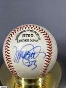 12 Signed Baseballs, 1 ASA Unsigned Softball, an Unsigned Wilson Baseball and a Stretchose Twin City's  Sanitary Tube Sock