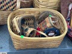 SKID with Baskets, and Faux Fruit, Breads, Wooden Doll Tallest 27", SKID is Not Included