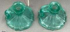 UV Reactive Small Candle Holders, Amberina Candle