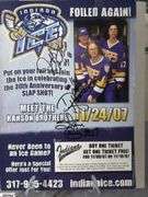 2 Mid-1970's Original Racers Hockey Photos Mounted on Cardboard and "Slap Shot" Memorabilia.  Includes a Hanson Brothers Autographed Photo, Autographed DVD Cover,  Sports Illustrated Slap Shot Autographed Magazine, "Slap Shot" The Book by Richard Woodley Autographed.