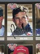 6 Uncut Sheets of Indianapolis 500 Trading Cards in a Racemaker Press Canvas Tote.  Some Cards are Autographed.  Michael Andretti, Kenny Brack, Robbie Buhl, Scott Dixon, Felipe Giaffone, Buddy Lazier, Tomas Scheckter, Eddie Chever Jr., Jeff Ward, Sam Hornish Jr.