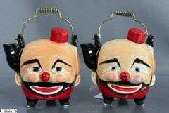 Vintage Japan Hobo Clown Salt and Pepper Shakers