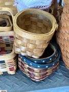 SKID with Baskets, and Faux Fruit, Breads, Wooden Doll Tallest 27", SKID is Not Included