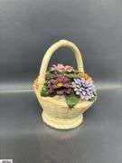 Art Glass Baskets, Ceramic Baskets, Lenox Bud Vase, Bavaria and Others, Tallest 6"