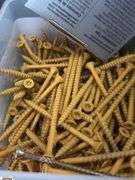 Interior Screws, Open Cases of Tan Deck Screws