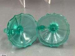 UV Reactive Small Candle Holders, Amberina Candle