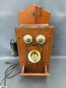 Wooden Wall Phone Reproduction 16" Tall