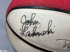Miniature IU Basketball Autographed and 2016-2017 IU Posters. Autographs include George McGinnin, Steve Alford, Jim Crews, Damon Bailey and Others.  The large poster has a ripe.  See Photo