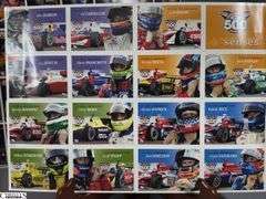 9 Uncut Sheets of Indianapolis 500 Trading Cards
