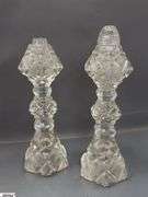 Clear Cut Glass, Crystal Compotes, Salt and Peppers, Ice Bucket, Pitchers, Dishes All Need Cleaned Tallest 13"