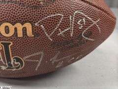 Wilson NFL Official Size Autographed Football.  Autographed include Reggie Wayne, Dallas Clark, Robert Mathis and Others.