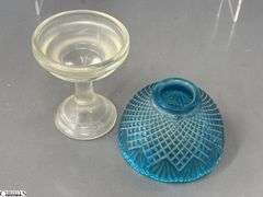 Stained Glass Religious, Lighthouse, Green Bohemian Decanter, Owl, Blue Mini Boot Vase, Trinkets