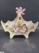 Art Glass Baskets, Ceramic Baskets, Lenox Bud Vase, Bavaria and Others, Tallest 6"
