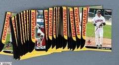 Indianapolis Indians Baseball Memorabilia.  Includes Trading Cards, Indians Scorecard, 11x17 Lager Poster, Bill Buckner Autographed Indians Ball and Photograph