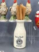 Rooster Figurines, Composite Tallest 9", Country style Kitchen Items, Jelly Belly, Canisters