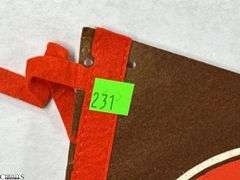 Cleveland Browns NFL Pennant Date Believed to be 1967 But It Is Wearing Off.  There are some small holes in the felt.  See Photo