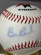 Indianapolis Indians Baseball Memorabilia.  Includes Trading Cards, Indians Scorecard, 11x17 Lager Poster, Bill Buckner Autographed Indians Ball and Photograph