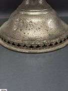 3 Oil Lamps, Painted and Metal Bases, Tallest 24"