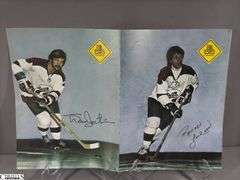 57 Indianapolis Racers Snapshots.  Mid 1970's.  Some are autographed.  Also included are Bill Estes Chevrolet Hockey Player Autographed Photos