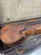 Small String Instrument In Box, Lots of Wear and Missing Parts 19.5" Total Length