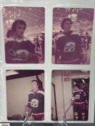 57 Indianapolis Racers Snapshots.  Mid 1970's.  Some are autographed.  Also included are Bill Estes Chevrolet Hockey Player Autographed Photos
