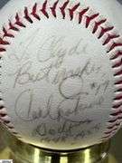 Carl Erskine Autographed Baseball.  "To Clyde Best Wishes #17 Carl Erskine Dodgers 1948-1959
