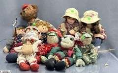 Coca Cola Bear, Porcelain Dolls, Plush Frogs, Bunny, Fishing and Holiday Themes