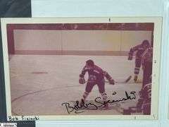 57 Indianapolis Racers Snapshots.  Mid 1970's.  Some are autographed.  Also included are Bill Estes Chevrolet Hockey Player Autographed Photos