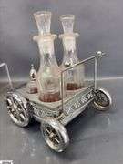 Vintage Nude Male and Female Shot Glasses, Cruet and Caddy for Condiments