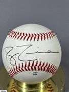 12 Signed Baseballs, 1 ASA Unsigned Softball, an Unsigned Wilson Baseball and a Stretchose Twin City's  Sanitary Tube Sock