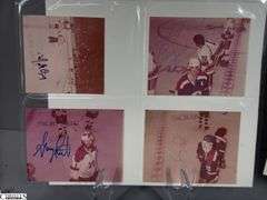 57 Indianapolis Racers Snapshots.  Mid 1970's.  Some are autographed.  Also included are Bill Estes Chevrolet Hockey Player Autographed Photos