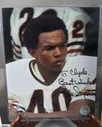 Gale Sayers Autographed Photo, Autograph Signing Ticket and 2 Gale Sayers Autograph Signing Flyers