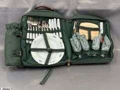 Holiday Cookie Tray, Crock, Green Wine Picnic Back Pack
