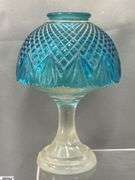Stained Glass Religious, Lighthouse, Green Bohemian Decanter, Owl, Blue Mini Boot Vase, Trinkets