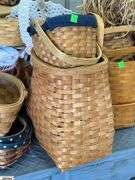SKID with Baskets, and Faux Fruit, Breads, Wooden Doll Tallest 27", SKID is Not Included