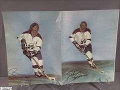 57 Indianapolis Racers Snapshots.  Mid 1970's.  Some are autographed.  Also included are Bill Estes Chevrolet Hockey Player Autographed Photos