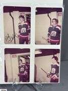 57 Indianapolis Racers Snapshots.  Mid 1970's.  Some are autographed.  Also included are Bill Estes Chevrolet Hockey Player Autographed Photos