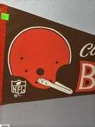 Cleveland Browns NFL Pennant Date Believed to be 1967 But It Is Wearing Off.  There are some small holes in the felt.  See Photo