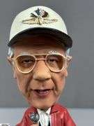 Tom Carnegie Autographed Indianapolis Motor Speedway Track Announcer Talking Bobble Head
