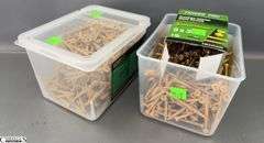 Interior Screws, Open Cases of Tan Deck Screws