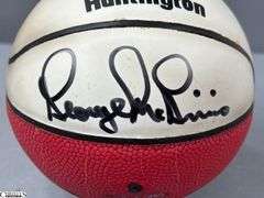 Miniature IU Basketball Autographed and 2016-2017 IU Posters. Autographs include George McGinnin, Steve Alford, Jim Crews, Damon Bailey and Others.  The large poster has a ripe.  See Photo