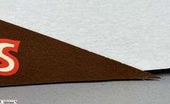 Cleveland Browns NFL Pennant Date Believed to be 1967 But It Is Wearing Off.  There are some small holes in the felt.  See Photo