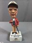 Tom Carnegie Autographed Indianapolis Motor Speedway Track Announcer Talking Bobble Head