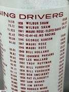 Indianapolis Memorial Day Classic 1967 Turbine-Powered Parnelli Jones Autographed Glass and a 7 UP Souvenir Bottle 500 Mile Race May 27, 1979 Autographed